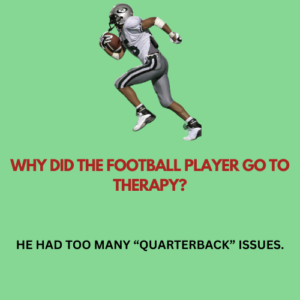 Why did the football player go to therapy?