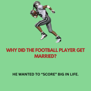 Why did the football player get married?