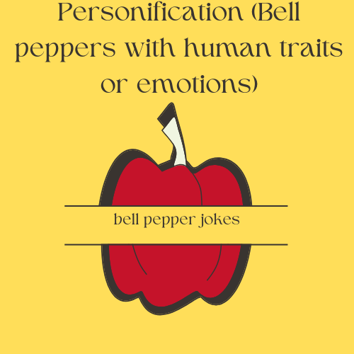 Personification (Bell peppers with human traits or emotions)